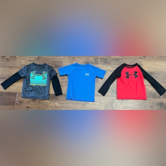 Under Armour boys shirt bundle 3 items Sz 4 - Picture 1 of 9